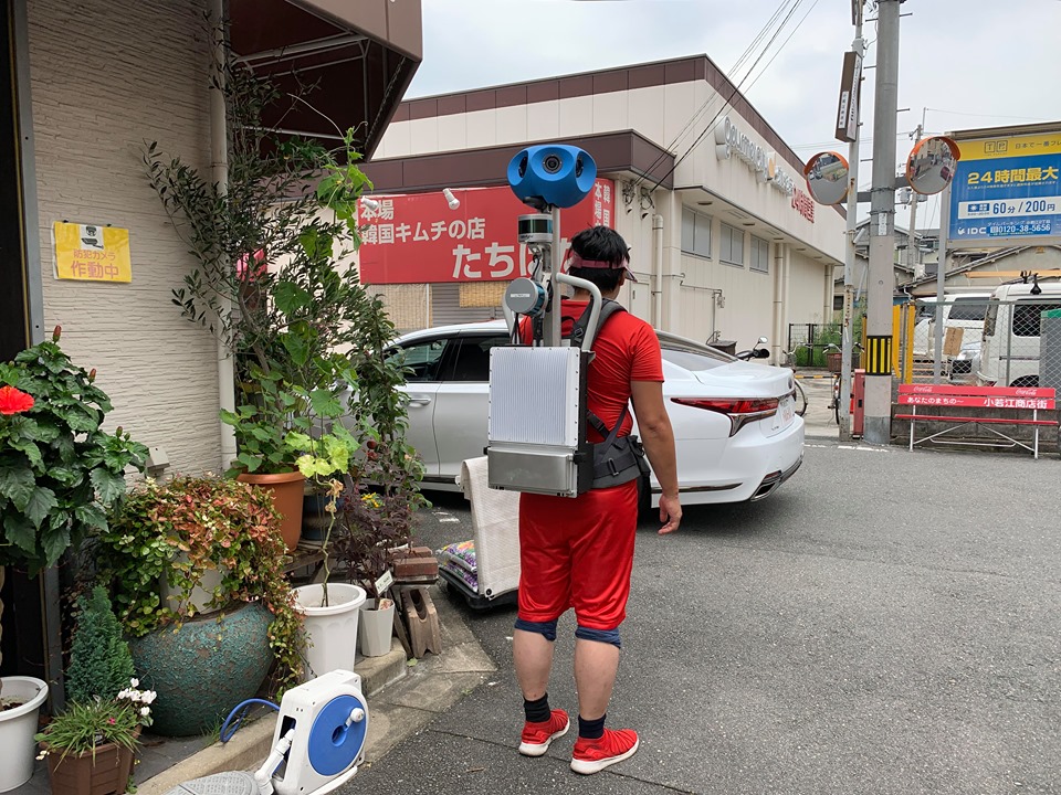 東大阪市 Googleストリートビューを撮影している所に遭遇 その姿はよく見かけるグーグルカーではなく だった 号外net 東大阪市